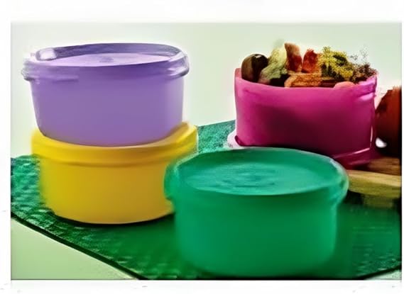 Tupperware Conjunto de recipientes de plástico tropical, 230 ml, conjunto de 4, multicolorido