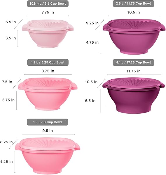 Tupperware Coleção Heritage, Novo Conjunto De 36 Recipientes Para Armazenamento Alimentos Em Rosa Vintage, Laváveis Na Máquina Lavar Louça E Sem Bpa (18 Recipientes, 18 Tampas)