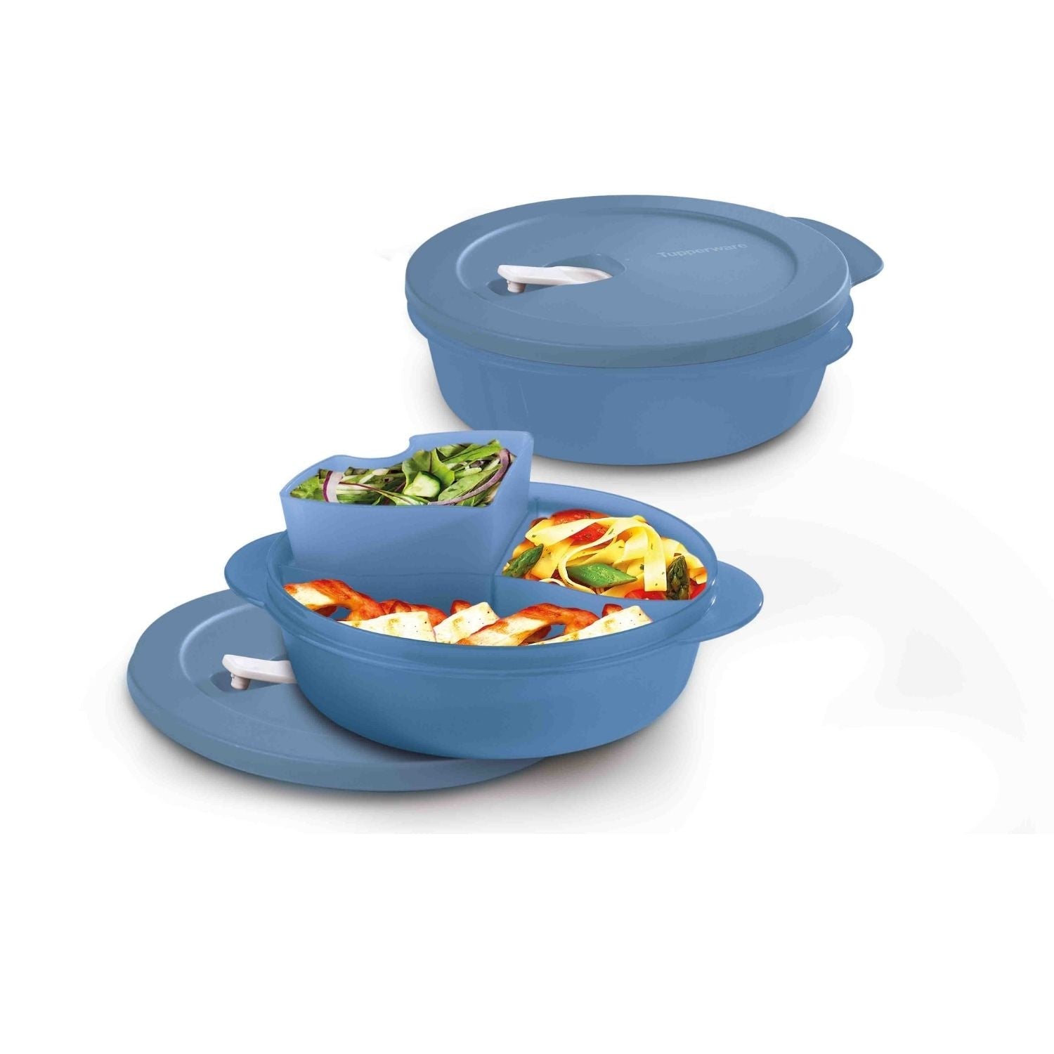 Pote para Micro-Ondas Cristalwave Com Divisória E Bandeja