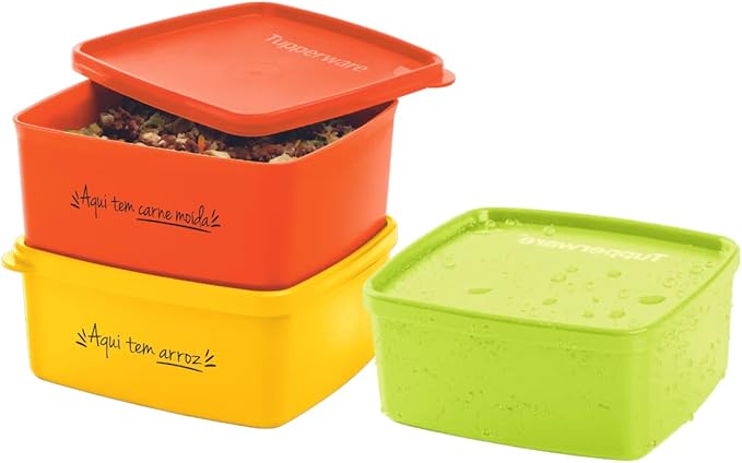 Kit Freezer 3 Jeitosinhos Tupperware 400ml Congelar Alimento