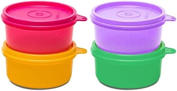 Tupperware Conjunto de recipientes de plástico tropical, 230 ml, conjunto de 4, multicolorido